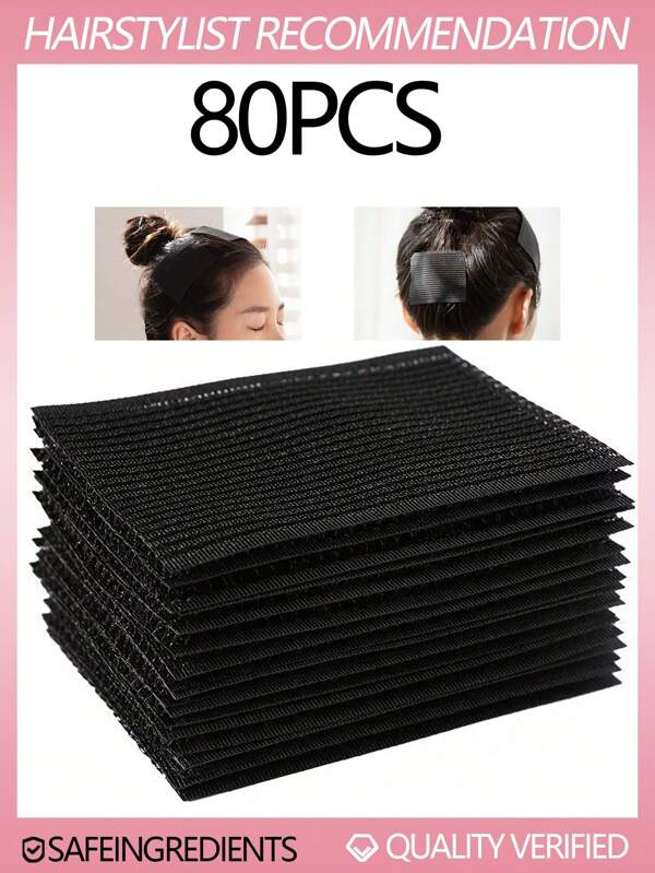 80pcs Minimalist Hair Tidy Clips, Magic Adhesive Bangs Invisible Hairline Stickers, Self-Adhesive No-Trace Hair Clips, Adjustable Size,Hair Accessories ,Hair Styling Tools