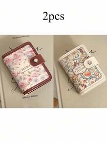 1pc Floral With Multiple Card Slots Delicate Design Large Capacity Compact Size Suitable For Driver's License Cards And Other Documents Thin Lightweight Zipper Card Cash Portable Card Holder Card Holder Wallet Business Card Holder Credit Card Holder Card Holder Women Photocard Holder For Women Wallet Mini Wallet Purse Wallet Card Wallet