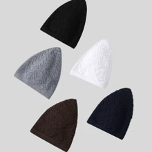 1pc Prayer Cap, Warm Knitted Hat, Islamic Headgear For Men, Winter