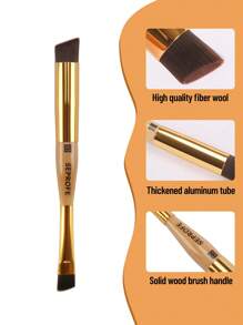SEPROFE 2-In-1 Angled Makeup Brushes Duo, Concealer & Eyebrow Groomer, Seamless Coverage Foundation And Concealer Application Beauty Tools, Everyday Use