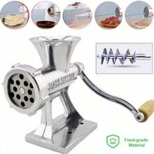 Small Heavy Duty Meat Grinder Mincer Stuffer Manual Sausage Filler Sauce Maker Machine - 銀色 - 查看 10