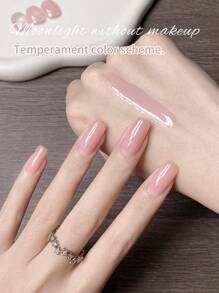 annies 10ml/1pc Transparent Nude Color Nail Polish Gel, 2025 New Style Natural White Moonlight Popular Color, Salon & DIY Use Nails - Multicolor - View 6