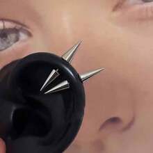 2 pièces Boucles d'oreilles à longues pointes pour piercing hélix, bijoux de corps punk pour oreilles