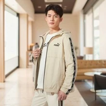 Puma ESS+ TAPE Windbreaker 外套男士串標梭織薄款連帽運動外套 849499-88