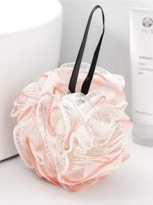 3-Color Floral Luxury Large Shower Loofah, Soft Cute Bathing Ball Girl Exfoliating Sponge Bathtub Accessories