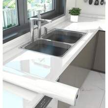 40cmx10m大理石厨房防油膜灶台防水防潮自粘墙纸台面橱柜翻新瓷砖贴纸 - 彩色 - 查看 9