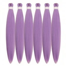 Regenbogen-Flechthaare, vorgedehnt, synthetisch, EZ-Flechthaare für knotenlose Zöpfe, Bohemien-Zöpfe, Mode-Festival, Rave-Party-Zöpfe