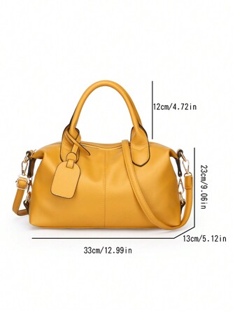 1 st. trendig axelväska för kvinnor, lämplig som mors dag-present, minimalistisk avslappnad design, axelväska för kvinnor, medelålders mammaväska, mjukt läder, stor damhandväska, kontorsdampendlarväska, kuddeformad väska, lämplig för arbete, shopping, fritid och andra tillfällen