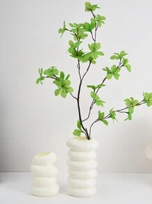 1 Pc Plastic Vase, Solid Color Flower Vase, Unbreakable Vase For Flower Arrangement, Creative Shaped Dry Flower Container, Large Capacity Planter, Multipurpose Flower Stand, Seedling Planter, Reusable And Durable, Suitable For Living Room, Bedroom, Kitchen, Bathroom, Outdoor, Party, Office, Banquet, Exhibition, Meeting, Fresh And Artificial Flowers Like Tulips, Roses, Succulents, Lilies Etc.