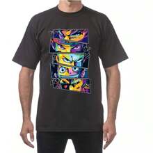 CAMISETA Masculina Algodão Adulto Plus Size Infantil Streetwear Anime Desenho Color over