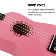 21 Inch Soprano Ukulele,Professonial Ukele  With Gig Bag, Picks,Extra Strings - Pink - View 5