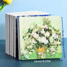 1pc 200-Page Creative Sketch Book, High-Quality Van Gogh Oil Painting Style 20K Professional Hand Drawing Notebook
