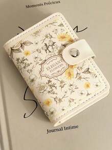 1pc Floral With Multiple Card Slots Delicate Design Large Capacity Compact Size Suitable For Driver's License Cards And Other Documents Thin Lightweight Zipper Card Cash Portable Card Holder Card Holder Wallet Business Card Holder Credit Card Holder Card Holder Women Photocard Holder For Women Wallet Mini Wallet Purse Wallet Card Wallet