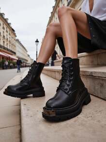 Royalfashion Women's Work Boots Veolio - Black - View 3