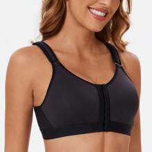 MELENECA MELENECA Women's Front Closure Wirefree Post Surgery Plus Size Back Support Posture Bra