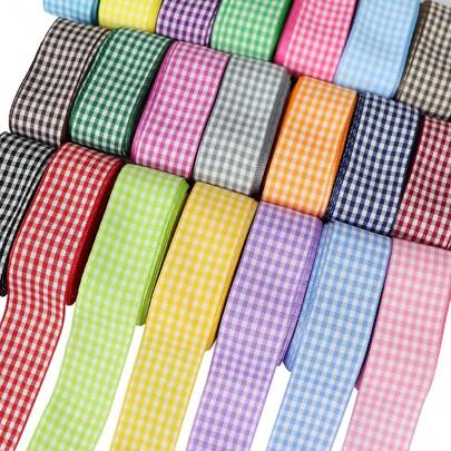Gingham Ribbon Plaid Ribbon For Gift Wrapping Party Wedding Christmas Decoration