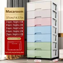5/4/3/2/1 Drawer Style Storage Cabinet, Narrow Gap Side Shelf Unit, Multi-Layer Plastic Bedside Cabinet, Bathroom