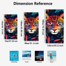 1 pièce Serviette de plage en fibre ultra-fine à motif de point, serviette de plage à séchage rapide, serviette absorbante pour la transpiration quotidienne, serviette de bain à impression numérique pour la plage, l'hôtel, la natation, les activités de plein air et la fitness. Grande serviette de bain