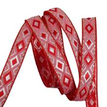 12mm Width Vintage Embroidered Jacquard Ribbon Trim DIY Sewing Knitting Accessory For Clothes And Bags