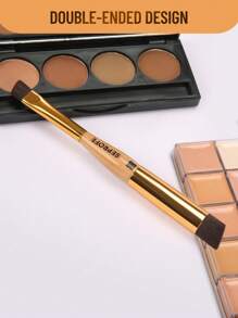SEPROFE 2-In-1 Angled Makeup Brushes Duo, Concealer & Eyebrow Groomer, Seamless Coverage Foundation And Concealer Application Beauty Tools, Everyday Use