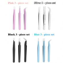 6 Pcs Stainless Steel ESD Precision Tweezers, Multipurpose Fine Tip Bent Tweezers Anti-Static Tweezers For Phone Repair, Eyelash Extension, Nail Art, DIY Small Items Picking, Tools For Men