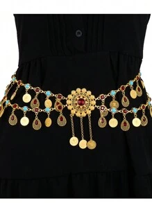 新款流苏腰链，舞蹈表演、日常穿着、肚皮舞等多种款式可选 - 彩色 - 查看 10