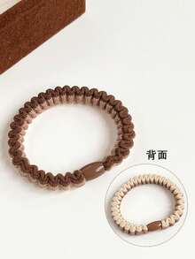 4pcs Plain Color Elastic Hair Ties, Versatile Scrunchies, Stylish Wavy Hair Bands, Women Hair Accessories ,Ponytail Holders ,Hair Elastics ,Hair Rubber Bands ,Hair Rope