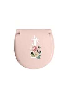 1pc Pink Sewing Tool Box With Pink Floral White Letters A-Z, Perfect Gift For Beginners Sewing: 1 Portable Mini Sewing Set - Foldable, Diy Sewing Supplies And Accessories, Suitable For Travelers And Emergency Clothing Fixators, Mini Needle Box Portable Small Needle Bag Sewing Tool Combination Set Hotel Supplies