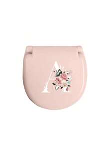 1pc Pink Sewing Tool Box With Pink Floral White Letters A-Z, Perfect Gift For Beginners Sewing: 1 Portable Mini Sewing Set - Foldable, Diy Sewing Supplies And Accessories, Suitable For Travelers And Emergency Clothing Fixators, Mini Needle Box Portable Small Needle Bag Sewing Tool Combination Set Hotel Supplies