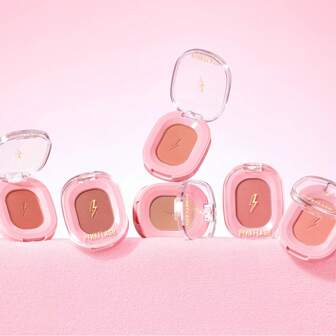  Pinkflash 单色腮红粉哑光闪光饰面彩色脸颊腮红粉饼易上色不褪色持久