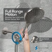 Local Warehouse- Oil Rubbed Bronze 6-Inch High Pressure Handheld Shower Head With 6ft Hose And Adjustable Bracket - Luxury Showerhead - 1-Min Installation Home Bathroom Decor
