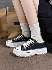 Women Chunky Shoes - 黑色 - 查看 7