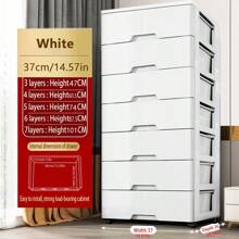 5/4/3/2/1 Drawer Style Storage Cabinet, Narrow Gap Side Shelf Unit, Multi-Layer Plastic Bedside Cabinet, Bathroom