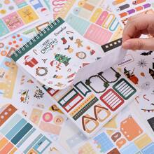 30Sheets/1213Pcs Scrapbook Stickers Cute Decals Fantasy Paper Stickers Book Different Patterns Decorative Material Aesthetic Stickers Multi-Element School Supplies For Cups Laptops Planners Journaling Supplies DIY Art Craft Planner Notebook Envelope Paper