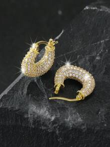 2 件 U 形环状耳环女士男士镀金环状耳环斋月派对生日情人节珠宝礼物适合情侣女朋友、妈妈、母亲、母亲节、礼物 - Earrings - 查看 7