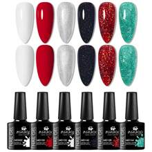 热门之选 6 件/套 8ml 凝胶指甲油套装 - 可卸 UV/LED 美甲礼盒套装，持久耐用，无香料，无铅，适合在家或美甲沙龙 DIY