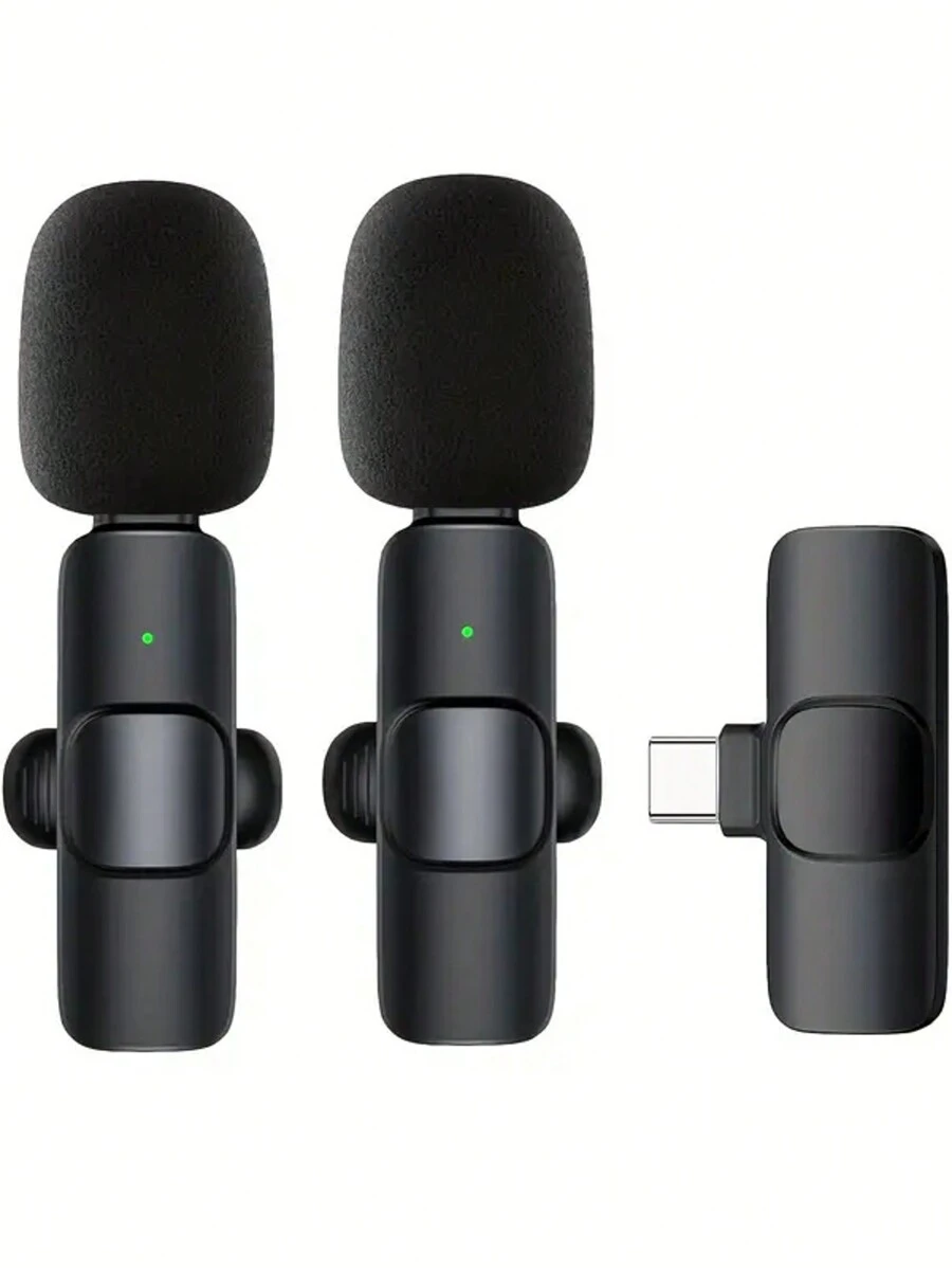 OUMINGYQ 无线领夹式麦克风，迷你麦克风，兼容多种系统，音质清晰，适用于智能手机、平板电脑和相机 | 非常适合视频采访、播客和Vlog - 領夾麥克風 - 查看 1