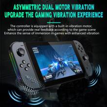 带 8 色 RGB 灯的轻型无线游戏手柄，左右键兼容 Switch/Lite/Switch OLED，带 6 轴陀螺仪、涡轮增压和振动 - 彩色 - 查看 8