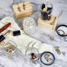 2 个直径 7 厘米塑料储物瓶,带黑色盖子,油漆罐,面霜,面膜瓶,眼霜,面霜瓶,PET 广口透明样品容器,化妆品补充瓶 - 黑色 - 查看 11