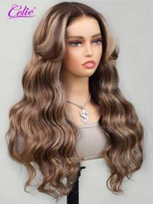Celie Hair 6x5 Wear&Go Glueless Highlight Body Wave Wig Piano Colored Pre Plucked Bleach Knots Pre-Cut Transparent Lace Human Hair Wigs 180% Density - S2/4/22 - View 4