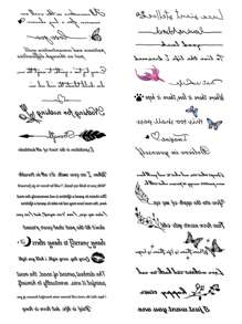 CAT QUEEN ART 4 件装黑色浪漫英文单词、心形、花卉、蝴蝶图案临时纹身贴纸，适合男女，日常、派对、节日礼物，装饰手臂、手腕、胸部、背部