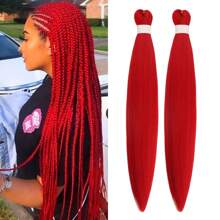 Regenbogen-Flechthaare, vorgedehnt, synthetisch, EZ-Flechthaare für knotenlose Zöpfe, Bohemien-Zöpfe, Mode-Festival, Rave-Party-Zöpfe