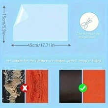 10pcs/Set Transparent Double-Sided Furniture Anti-Scratch Tape, PVC Pet Protection Stickers Suitable For Sofa And Lounger