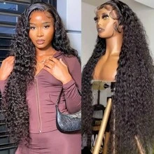 bling hair 180% densité 13x6 13x4 HD vague profonde sans colle dentelle frontale perruque de cheveux humains brésilien pré plumé 30 34 pouces 4x4 dentelle fermeture perruques