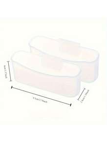2pcs Hanging Fridge Storage Box, Transparent Wall-Mounted Organizer Bin For Spice Bags And Small Items, Plastic Material, Safe Non-Contact With Food