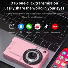 LARMCAM 2.4 Inch Digital Camera: 48MP, 16X Digital Zoom, Compact Digital Camera, Suitable As Christmas Gift, Memory Card Not Included