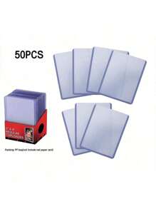 3/10/20/25/50/75PCS PVC Business Card Holder, Social Security Card Protective Cover, Clear Waterproof Credit Card And Medicare Card Holder With Easy Insertion Design - Keep Your Cards And Clean! (Baseball Card Set) - Multicolor - View 10