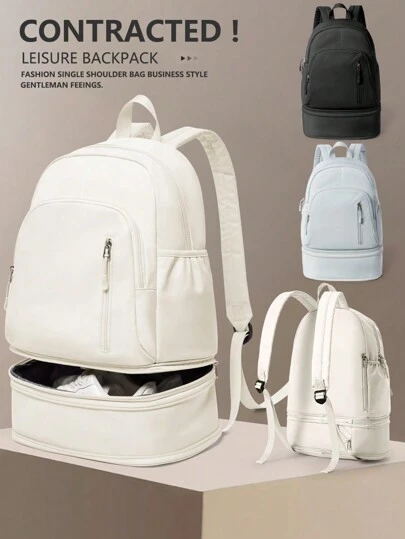 Sport Backpack, Simple Student Backpack Fashion Backpack, Waterproof Lightweight Large Capacity Travel Backpack With Shoe Compartments And Wet Pockets, Portable Computer Backpack With Laptop Compartment, Suitable For Outdoor Hiking Travel Camping Sport Swimming, Foldable Men Functional Bag Swimming Bag, Gift For Friends Dad Boyfriend Men's Presents Summer Springbreak Step Into Spring Beach Bag Travel Bag School Bag For College Bag For School Large Capacity Bag Travel Bags Waterproof Backpack Beach Weekend Bag Vacation Bags For Travel Holiday