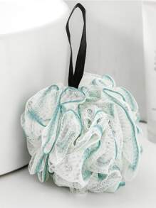 3-Color Floral Luxury Large Shower Loofah, Soft Cute Bathing Ball Girl Exfoliating Sponge Bathtub Accessories