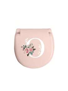1pc Pink Sewing Tool Box With Pink Floral White Letters A-Z, Perfect Gift For Beginners Sewing: 1 Portable Mini Sewing Set - Foldable, Diy Sewing Supplies And Accessories, Suitable For Travelers And Emergency Clothing Fixators, Mini Needle Box Portable Small Needle Bag Sewing Tool Combination Set Hotel Supplies